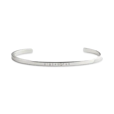 MM6 Maison Margiela Numeric Minimal Signature Cuff Bracelet "Palladium"