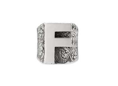 GUCCI Alphabet "F" Silver Ring "Silver"