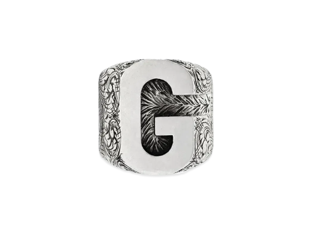 GUCCI Alphabet "G" Silver Ring "Silver"