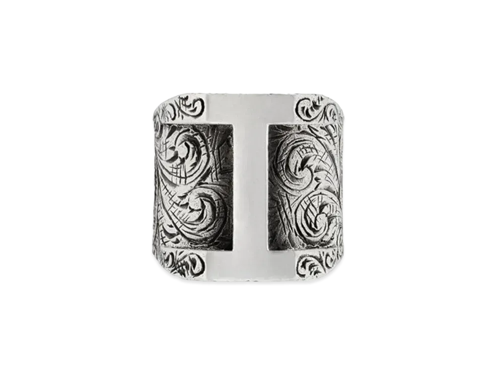 GUCCI Alphabet "I" Silver Ring "Silver"