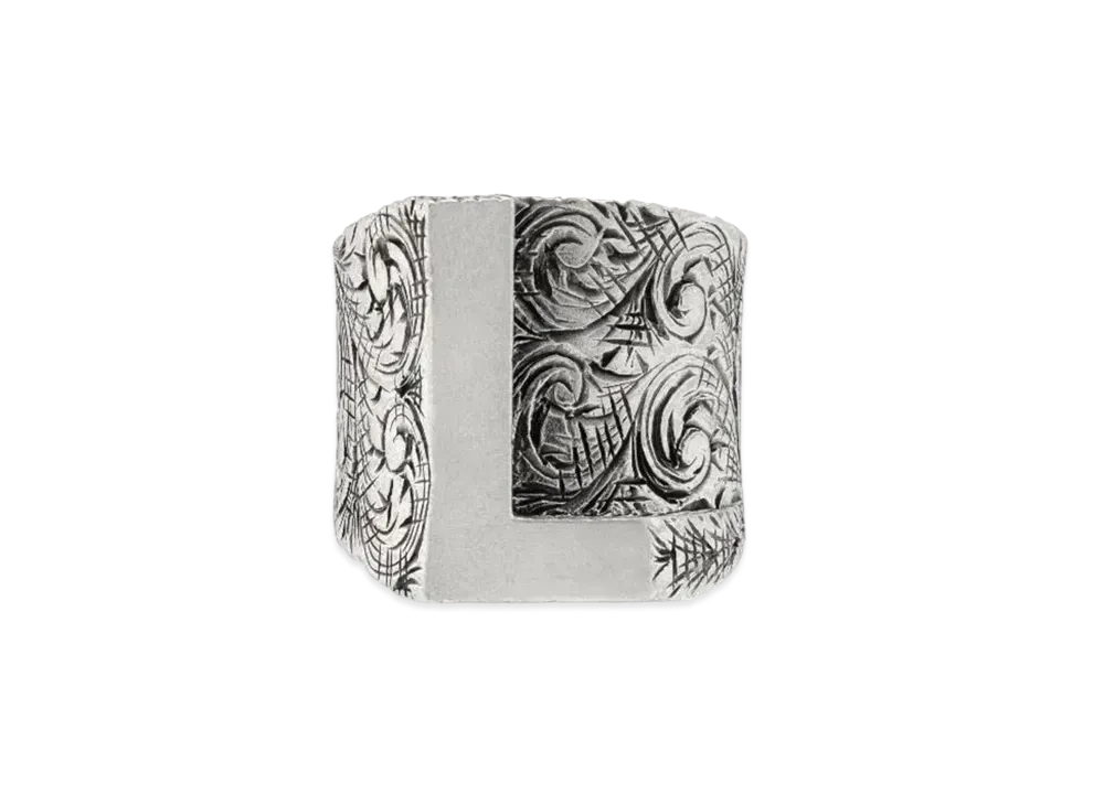 GUCCI Alphabet "L" Silver Ring "Silver"