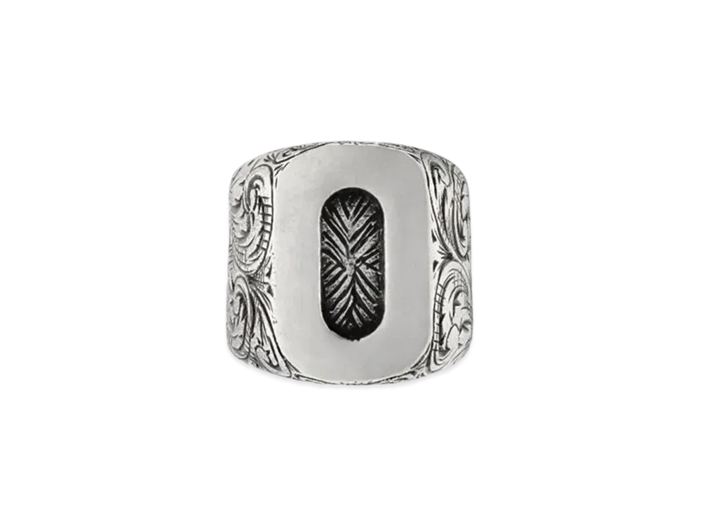 GUCCI Alphabet "O" Silver Ring "Silver"