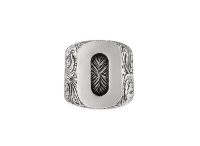 GUCCI Alphabet "O" Silver Ring "Silver"