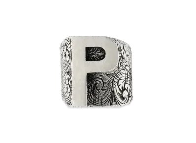 GUCCI Alphabet "P" Silver Ring "Silver"