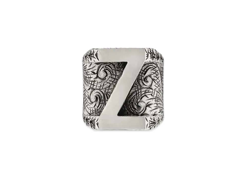 GUCCI Alphabet "Z" Silver Ring "Silver"
