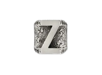 GUCCI Alphabet "Z" Silver Ring "Silver"