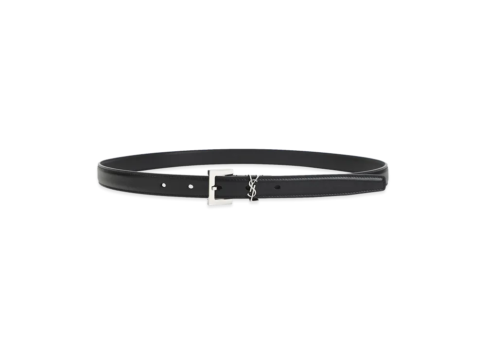 Saint Laurent Women's "Cassandre" Belt "Black"