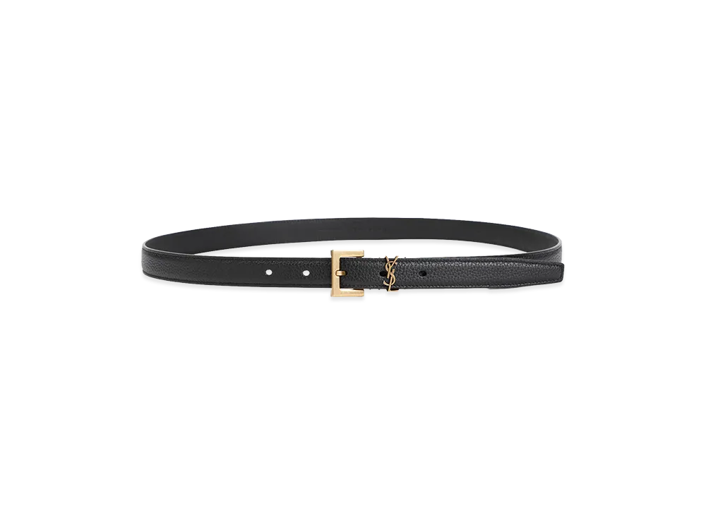 Saint Laurent Women's 'Cassandre' Belt "Black"