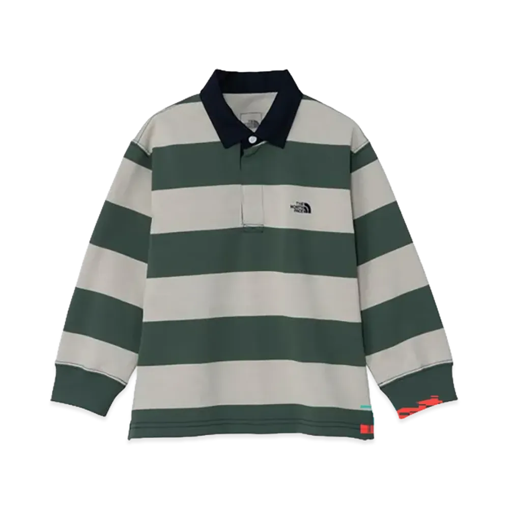 The North Face Toddler Long Sleeve Bright Steady Shirt Kids "Desert Stone/Duck Green"