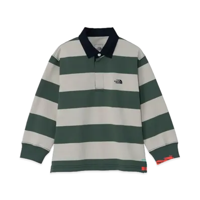 The North Face Toddler Long Sleeve Bright Steady Shirt Kids "Desert Stone/Duck Green"