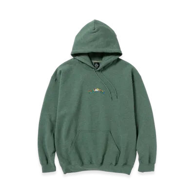 ALWAYTH Multi-colored embroidery Hoodie "Heather Green"