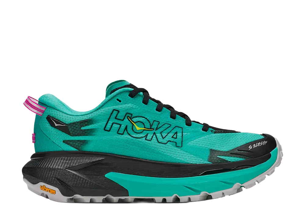 Hoka Women's Mafate 5 "Black/Electric Aqua"
