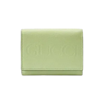 GUCCI Trifold Wallet With Gucci Logo Japan Exclusive "Light Green"