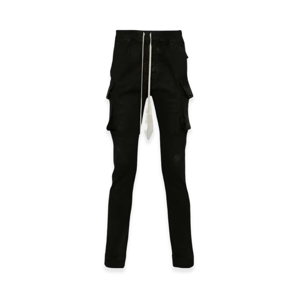 Rick Owens DRKSHDW Porterville Mastodon Cut in Wax Stretch Denim "Black"