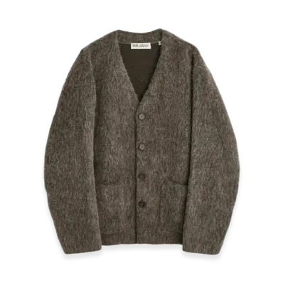OUR LEGACY Cardigan Mohair "Mole Grey"