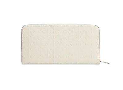 LOEWE Repeat Zip Around Wallet In Calfskin "Light Oat"