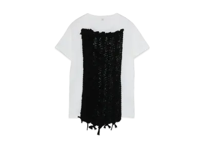 Yohji Yamamoto Y's COTTON PLAIN STITCH SHORT SLEEVE WITH KNIT "White"