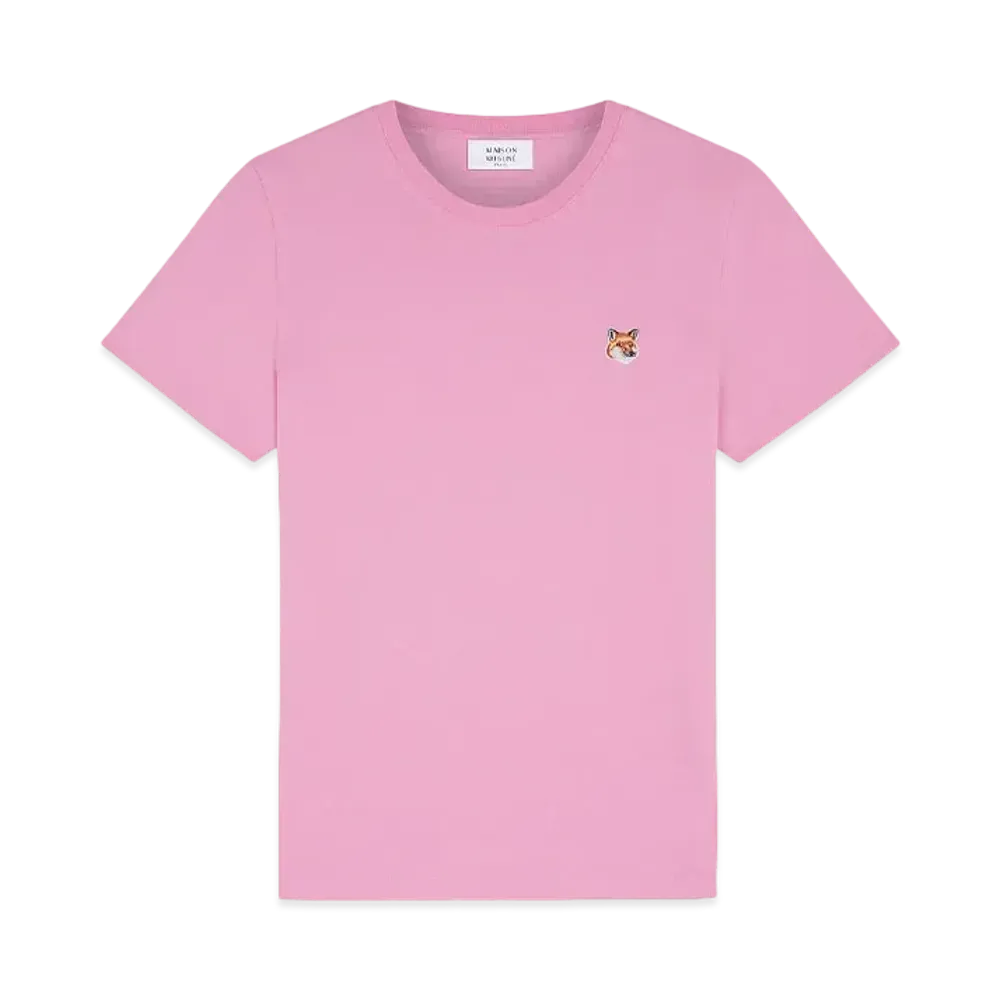 Maison Kitsune Fox Head Patch Regular T-Shirt "Fae pink"