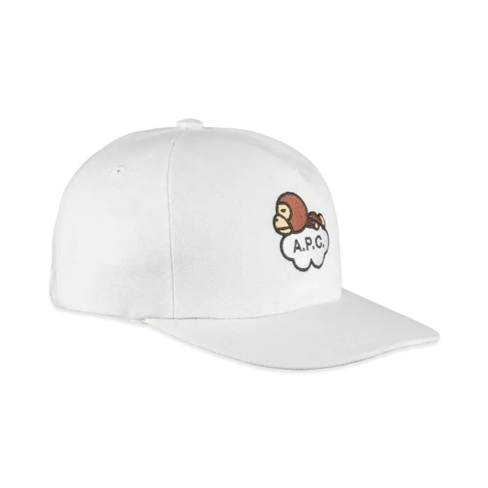 A BATHING APE x APC MILO COTTON CAP "White"