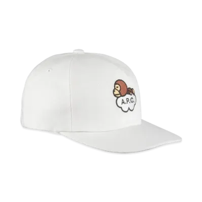 A BATHING APE x APC MILO COTTON CAP "White"