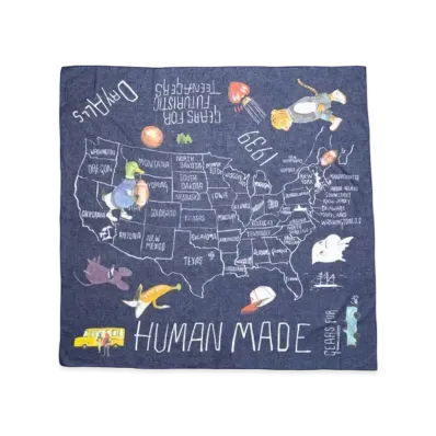 HUMAN MADE Big Bandana Stole "Navy"
