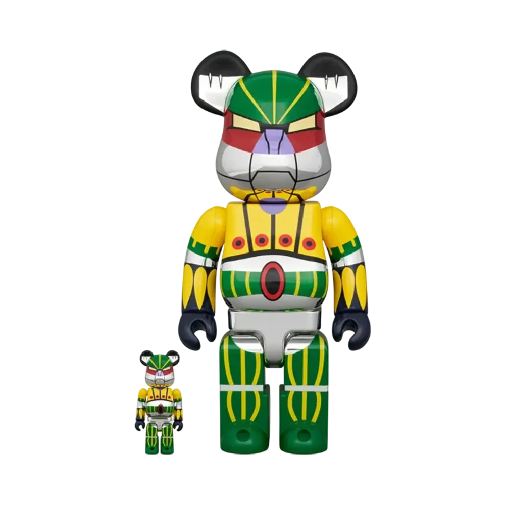 MEDICOM TOY "BEARBRICK" -Steel Jeeg- Steel Jeeg Plating Ver. 100% & 400%