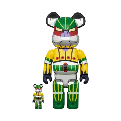 MEDICOM TOY "BEARBRICK" -Steel Jeeg- Steel Jeeg Plating Ver. 100% & 400%