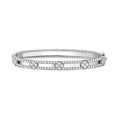 Van Cleef & Arpels Perlee sweet clovers bracelet medium model "18K White gold/Diamond"
