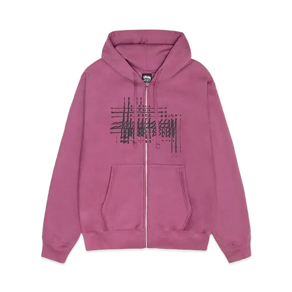 Stussy Refracted Zip Hoodie "Berry"
