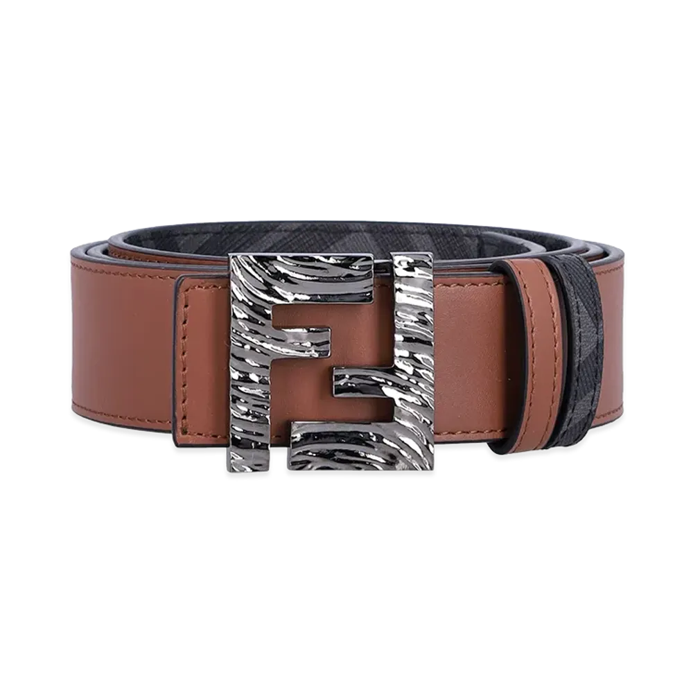 FENDI Squared FF Reversible Belt "Brown/Multicolor"