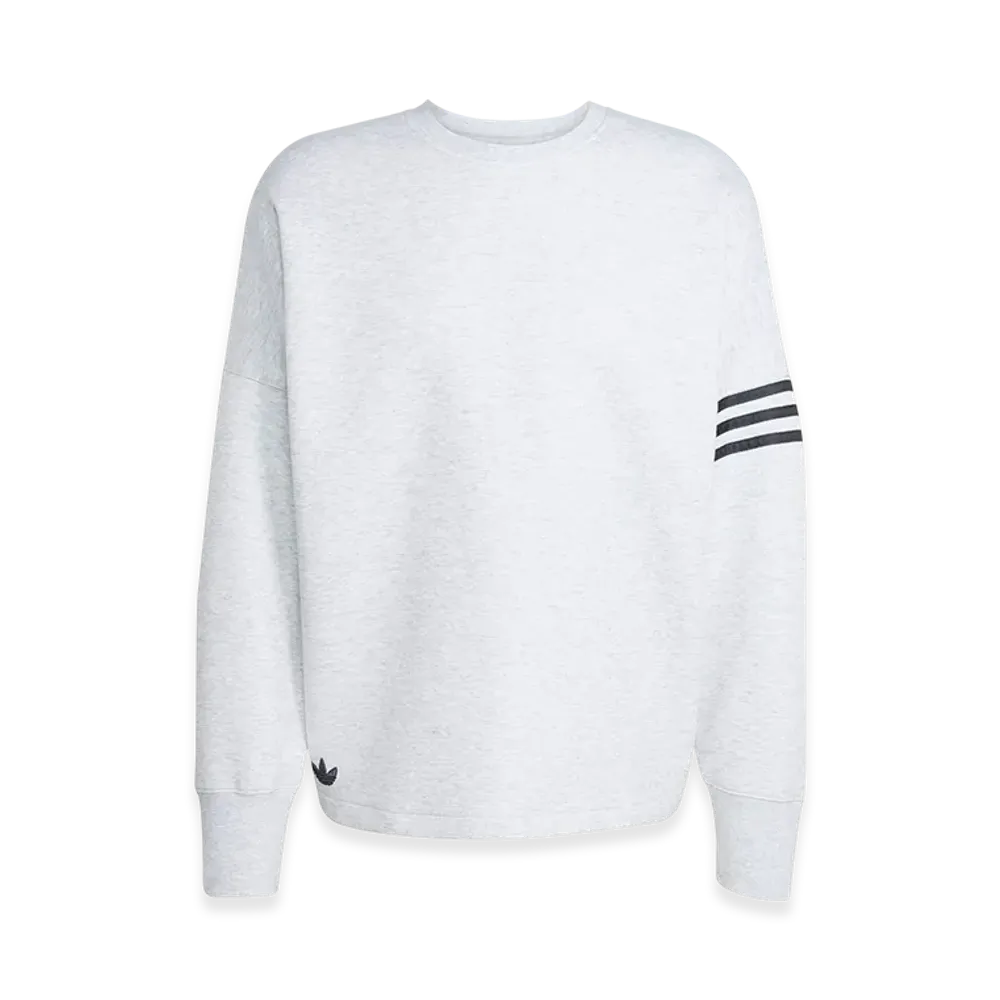adidas Neuclassics Long Sleeve Oversized Crewneck "Light Grey Heather"