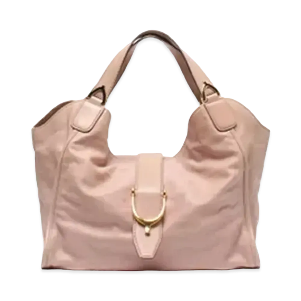 GUCCI Soft Stirrup Shoulder Bag "Pink"