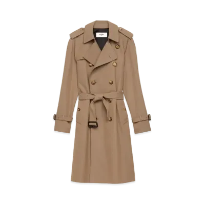 CELINE Classic Trench Coat / Wool And Cotton "Camel"