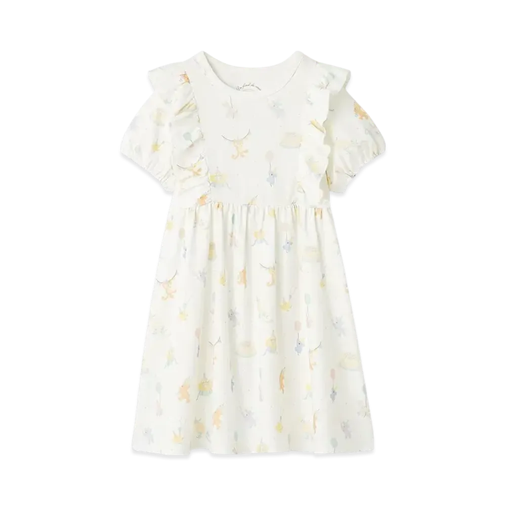 GELATO PIQUE Kids Anniversary Pattern Dress "Off White"