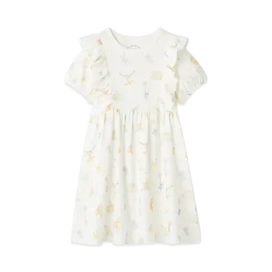 GELATO PIQUE Kids Anniversary Pattern Dress "Off White"