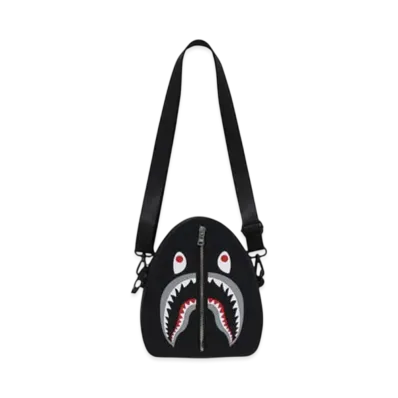 A BATHING APE Shark Silicon Shoulder Bag "Black"