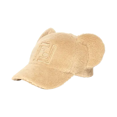 FENDI Teddy Fabric Trapper Hat "Beige"