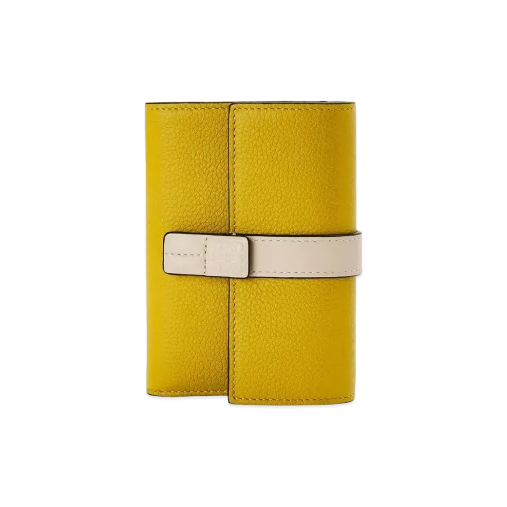 LOEWE Small Vertical Wallet In Soft Grained Calfskin "Ochre/Light Oat"