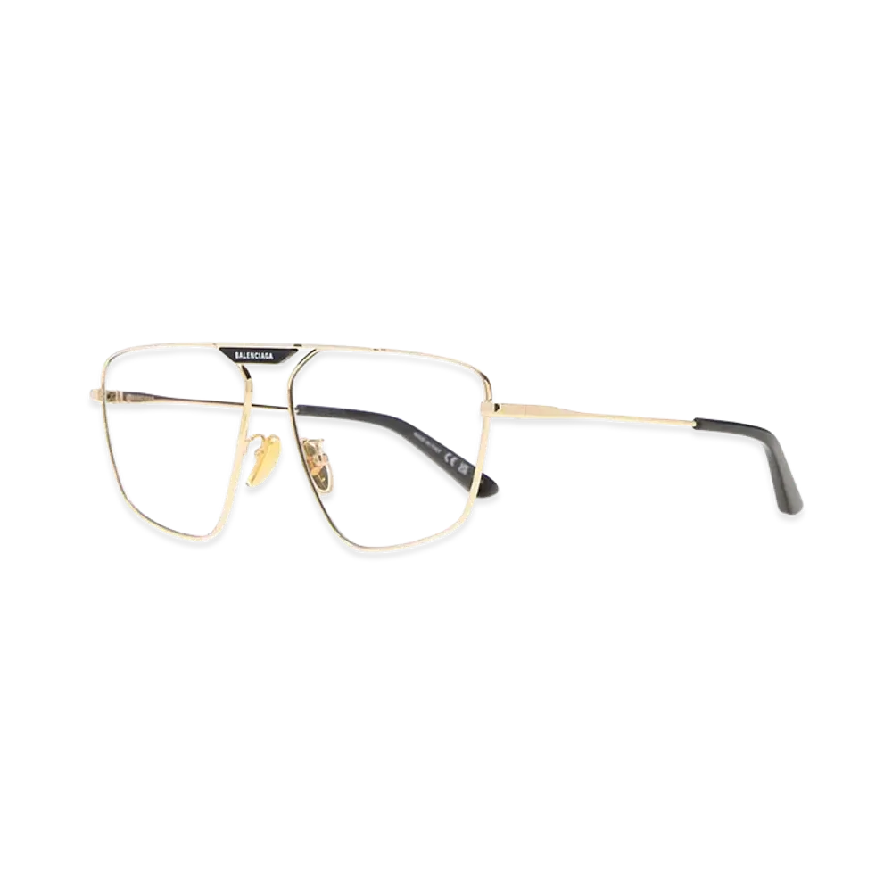 BALENCIAGA Women's Metal Tag 2.0 Navigator Sunglasses "Gold"