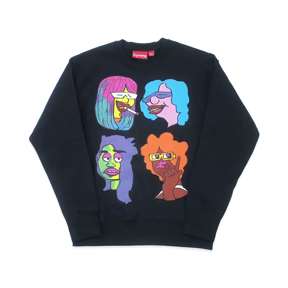 Supreme Gonz Heads Crewneck (17FW) "Black"