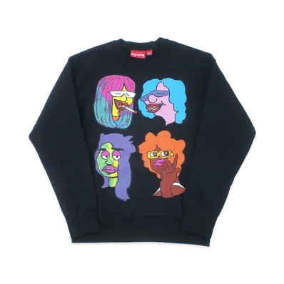 Supreme Gonz Heads Crewneck (17FW) "Black"