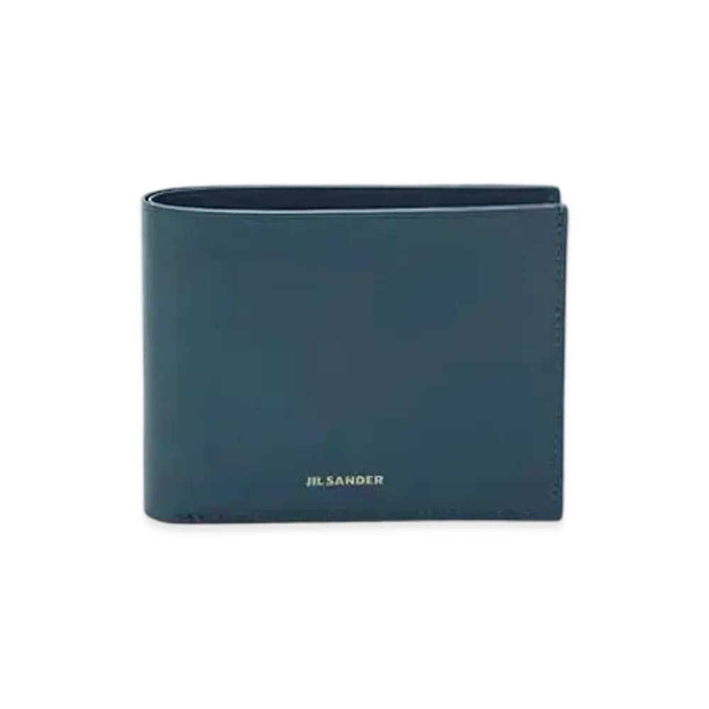 Jil Sander Wallet Leather Pocket With Embossed Logo "Ocean"