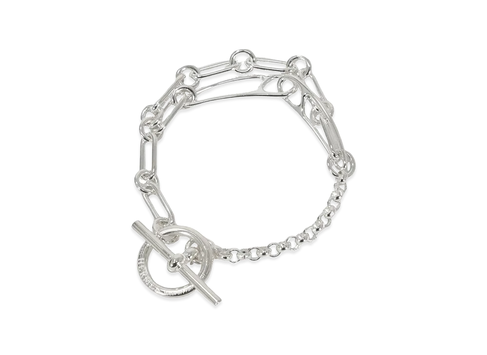 Hermes Chaine D'ancre Punk Bracelet PM "Silver"