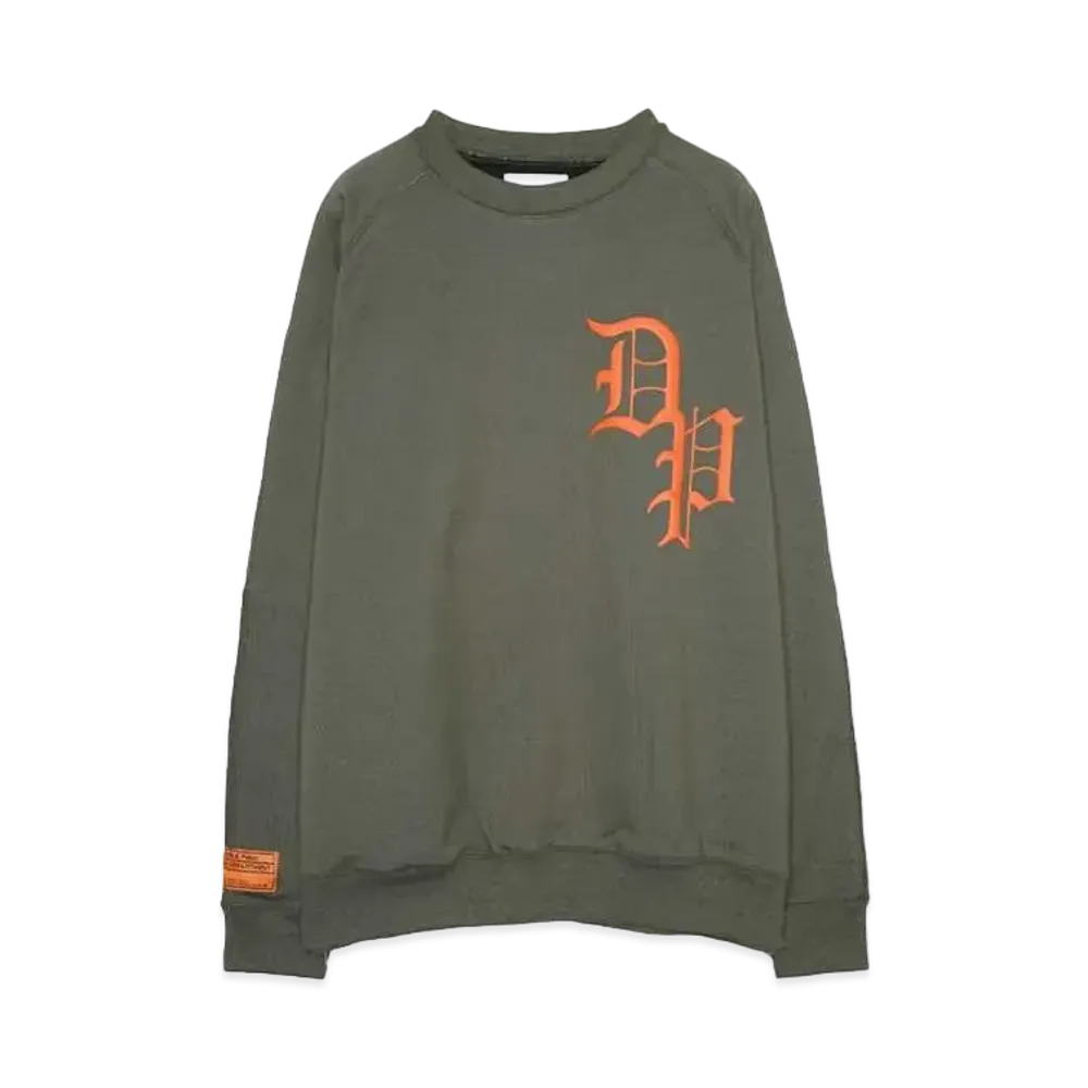 TAIN DOUBLE PUSH WAFFLE CREW NECK SWEAT "CHARCOAL"
