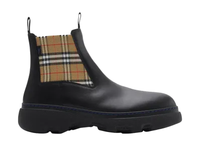 Burberry Chelsea Creeper Leather Boots "Nude&Neutrals"