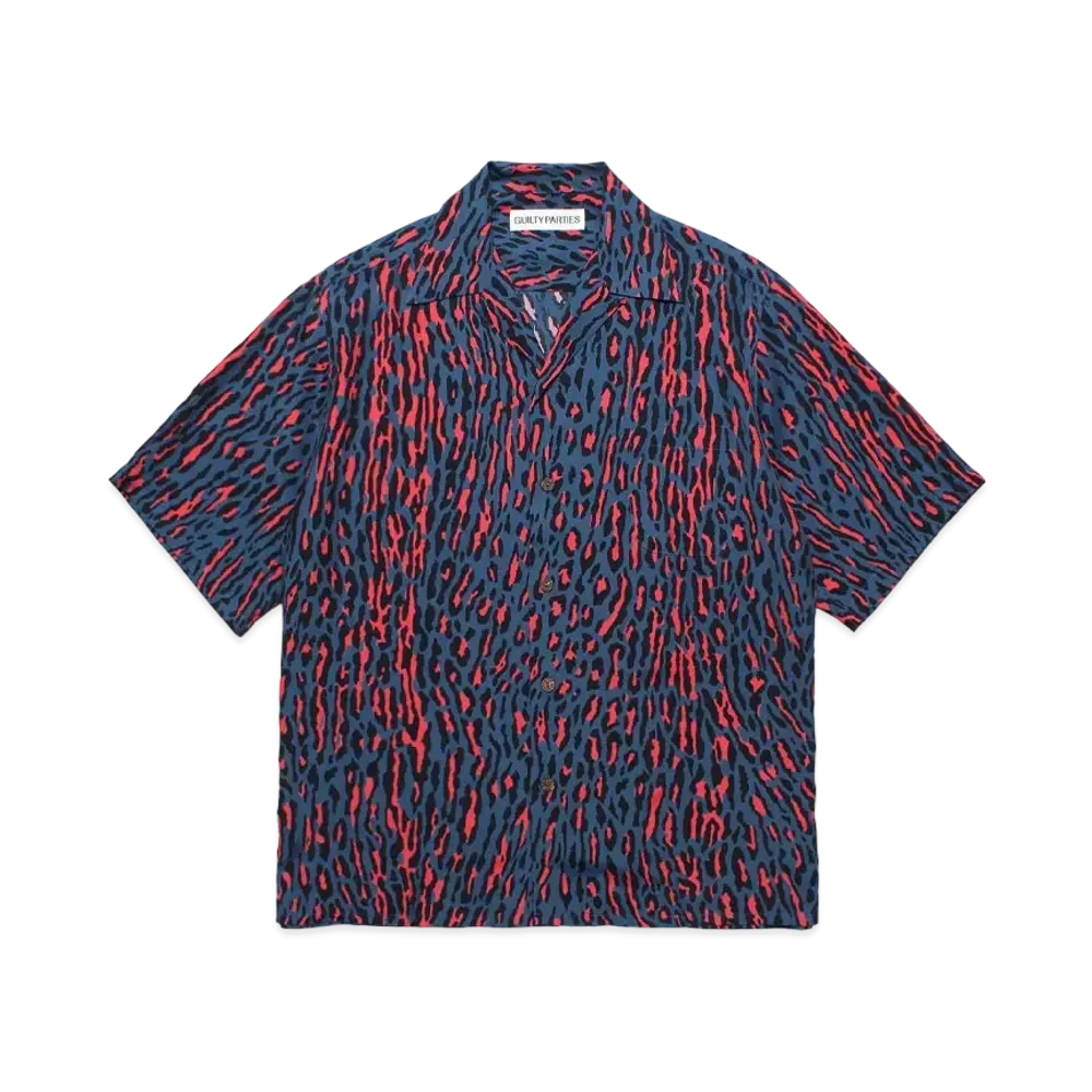WACKO MARIA Leopard Hawaiian Shirt "Blue"