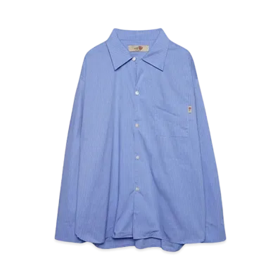 Flowers of Life F.O.L Stripe long sleeve shirts "Blue stripe"