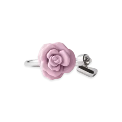 PRADA Enamelled Metal Ring "Pink"