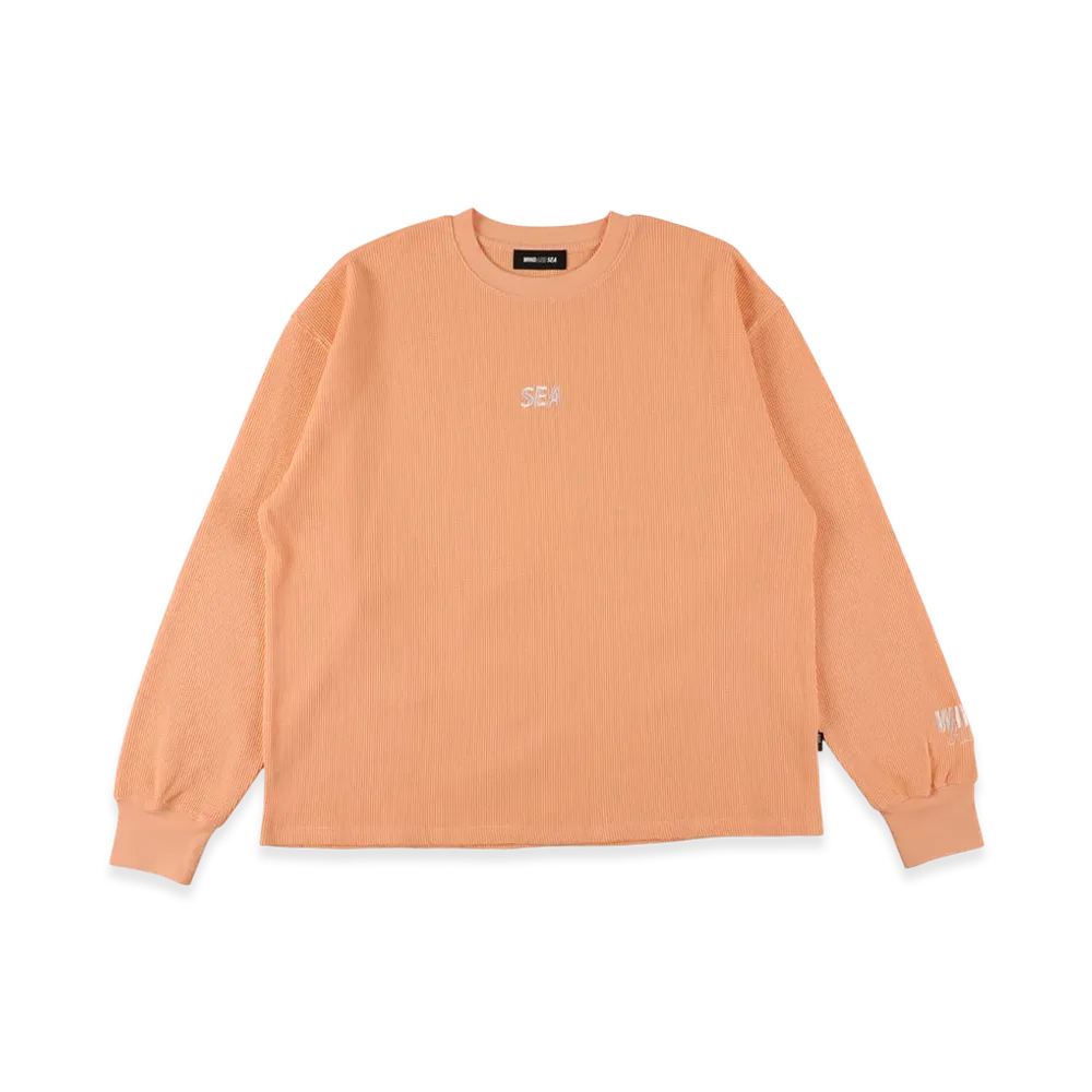 WIND AND SEA Waffle L/S Tee "Light Orange"