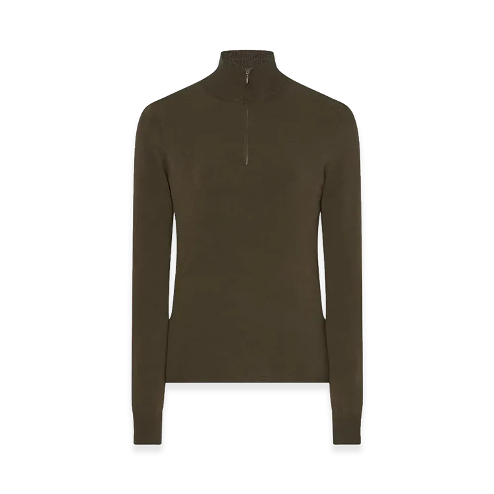 The Row Women's Lalea Stretch Jersey Tops "Sepia Khaki"